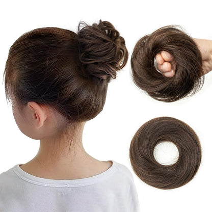 Human Hair Scrunchie Bun
