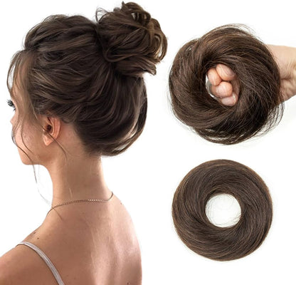 Human Hair Scrunchie Bun