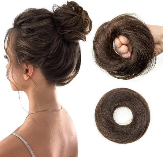Human Hair Scrunchie Bun