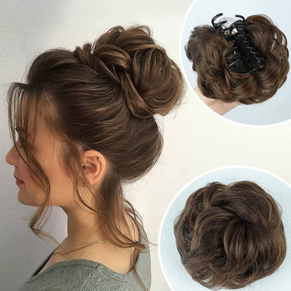 Human Hair Scrunchie Bun