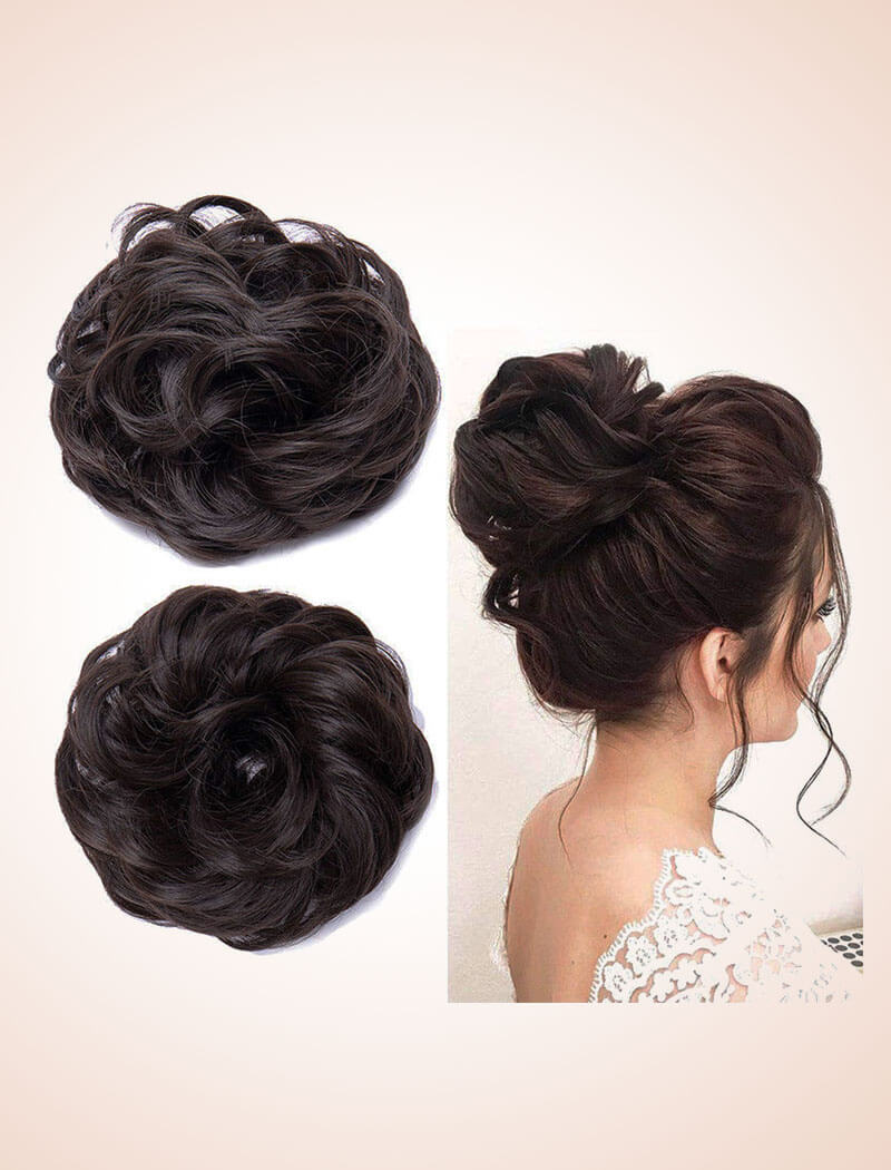Human Hair Scrunchie Bun